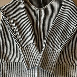 Striped Black and White Reversable Sweater